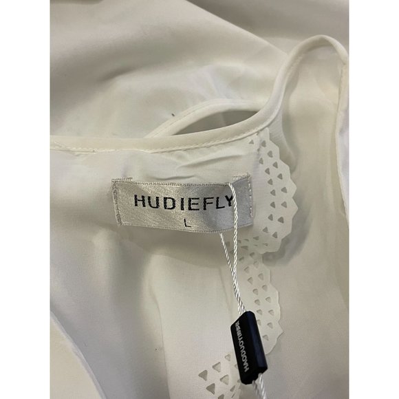 NWT Hubiefly Boho Sleeveless Size Large Color White Women's Shirt - Picture 5 of 8